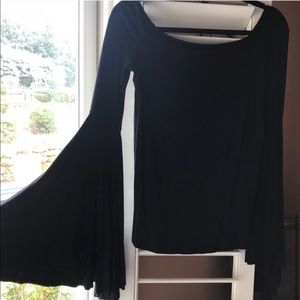 Free People Off Shoulder Bell Sleeves Top XS EUC